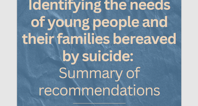 Blog: Impact of suicide bereavement on young people Blog: Impact of suicide bereavement on young people
